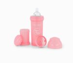 شیشه شیر آنتی کولیک تویست شیک 260 میلی لیتر صورتی