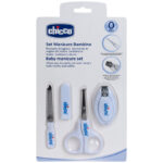 ست قیچی و ناخن گیر چیکو مدل مجموعه 3 عددی سفید