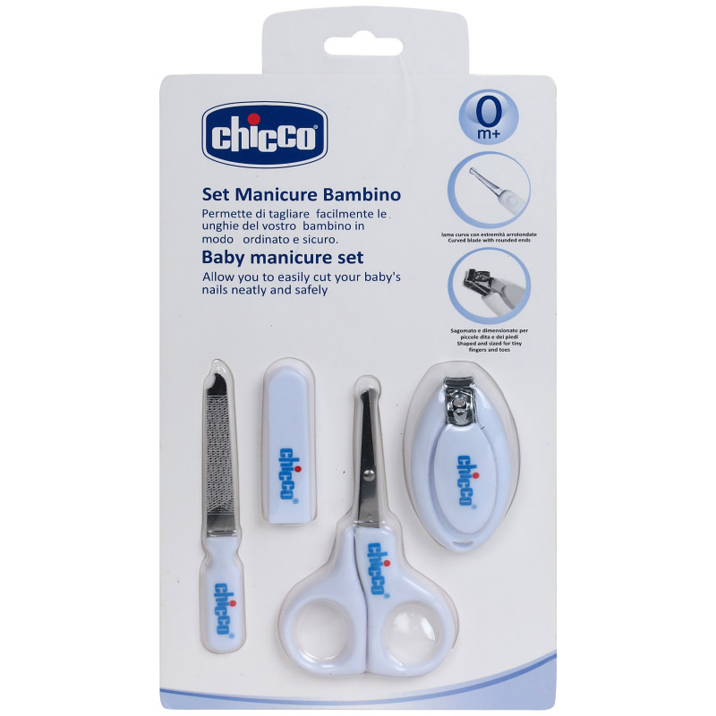 ست قیچی و ناخن گیر چیکو مدل مجموعه 3 عددی سفید