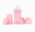 شیشه شیر آنتی کولیک تویست شیک 180 میلی لیتر صورتی