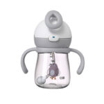 لیوان آبمیوه خوری نی دار رووکو مدل Rk1028.1 حجم 220 میلی لیتر طوسی