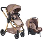 ست کالسکه و کریر فیکشن مدل Lugano گلد کرم