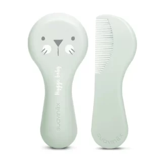 شانه و برس نوزاد سواوینکس suavinex با الیاف طبیعی سبز