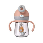 لیوان آبمیوه خوری نی دار رووکو مدل Rk1028.1 حجم 220 میلی لیتر صورتی