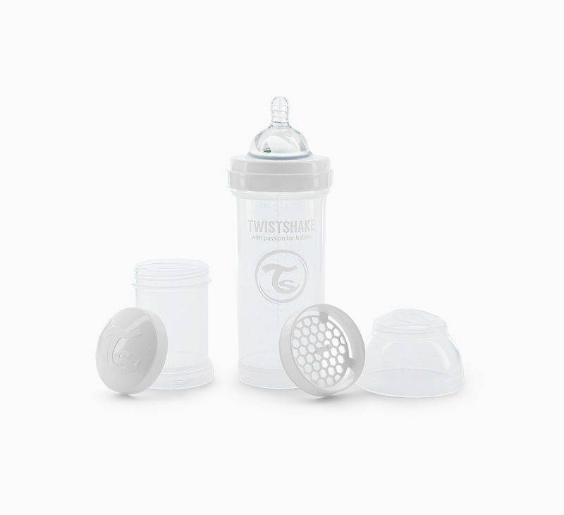 شیشه شیر آنتی کولیک تویست شیک 260 میلی لیتر سفید