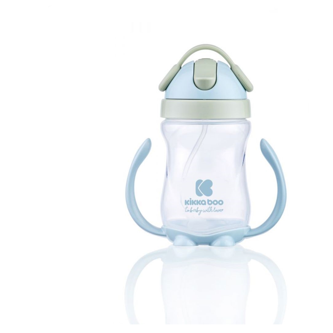 لیوان آبمیوه خوری دسته دار کیکابو ۳۰۰ میلی لیتر آبی