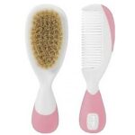 ست برس و شانه نوزاد چیکو اصلی صورتی