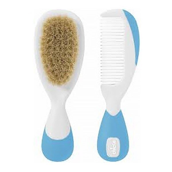 ست برس و شانه نوزاد چیکو اصلی آبی