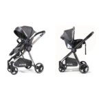 ست کالسکه و کریر فیکشن مدل Lugano - مشکی طوسی