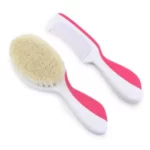 شانه و برس نوویتا Nuvita الیاف طبیعی صورتی