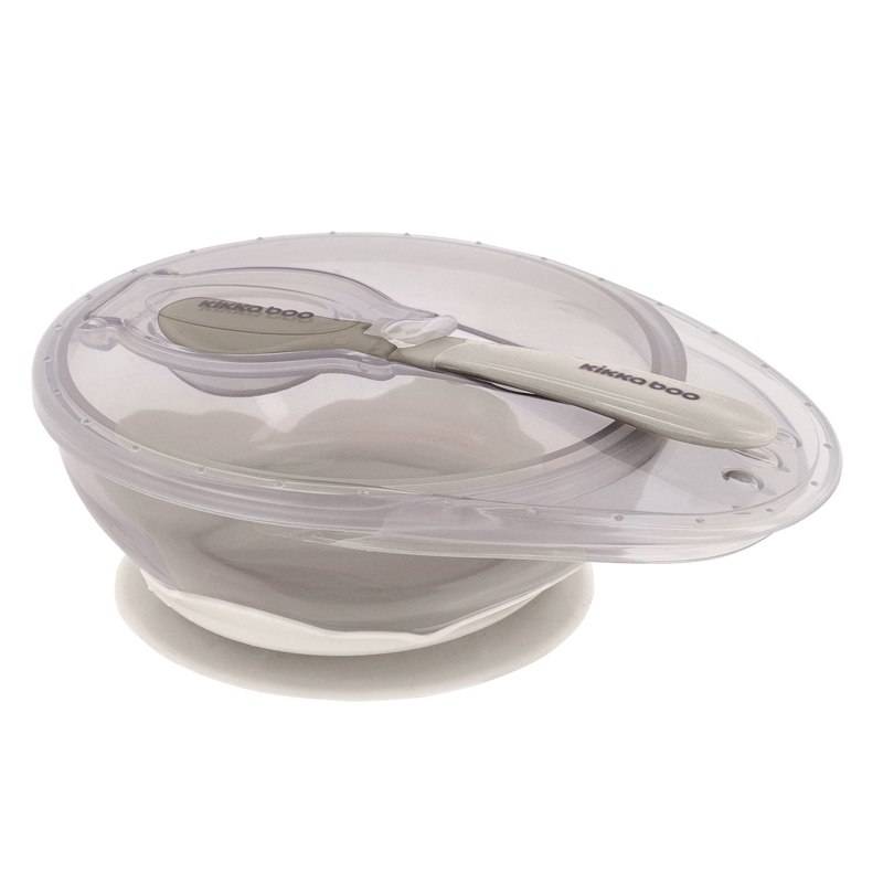 ظرف غذا چسبان با قاشق کیکابو kikkaboo