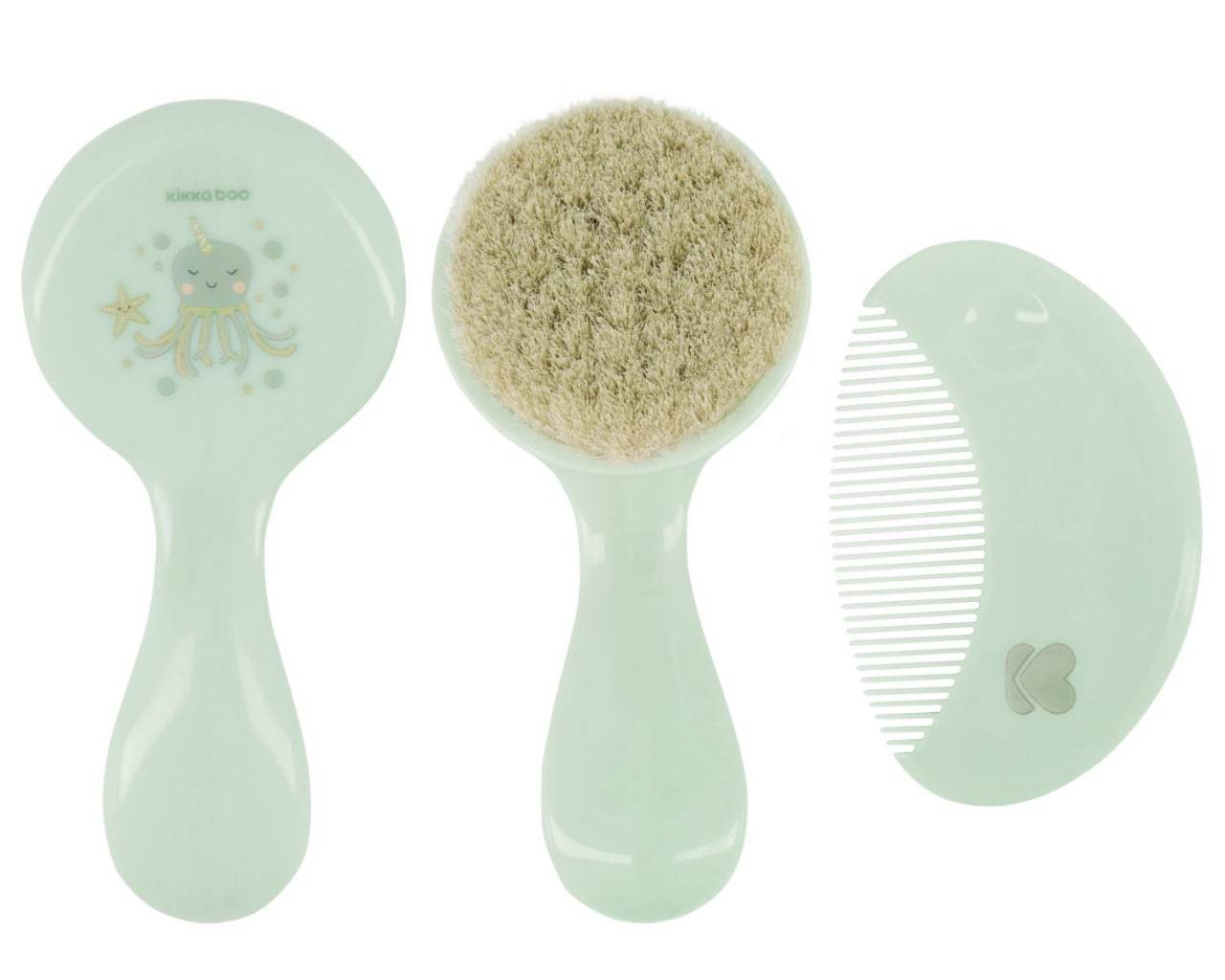 شانه و برس الیاف طبیعی کیکابو kikkaboo سبز