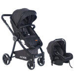 ست کالسکه و کریر فیکشن مدل Lugano - مشکی آنتراسیت