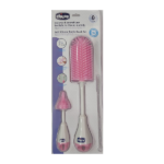 شیشه شور سیلیکونی همراه نی شور چیکو Chicco صورتی