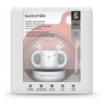 ست غذاخوری پنج تکه طرح گربه سواوینکس Suavinex صورتی