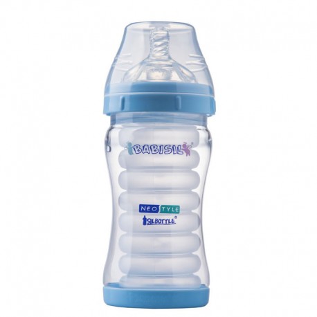 شیشه شیر 220 میلی لیتر بی بی سیل babisil آبی