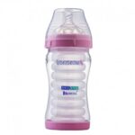 شیشه شیر 220 میلی لیتر بی بی سیل babisil صورتی