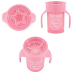 لیوان 360 درجه 230 میل تویست شیک Twistshake صورتی