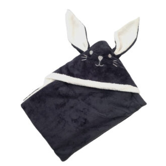 پتو خرگوش کلاهدار سرمه اى روشن mamiland