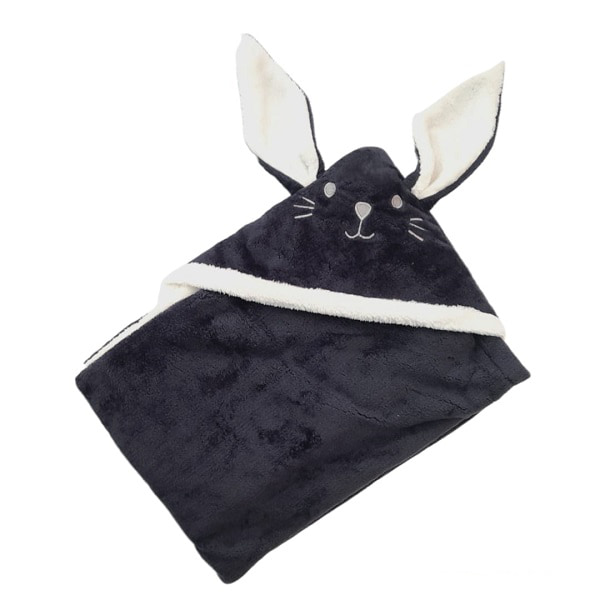 پتو خرگوش کلاهدار سرمه اى روشن mamiland