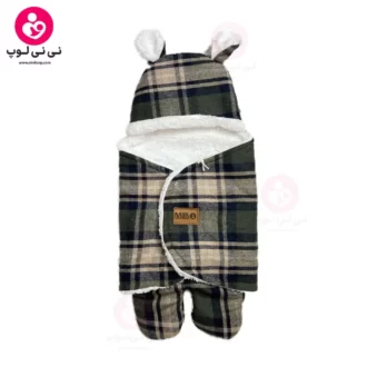 قنداق فرنگی پیچازی از برند momiland مدل باربری سبز کرم