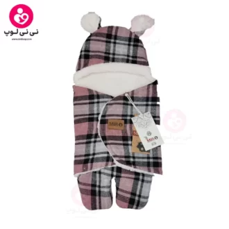 قنداق فرنگی پیچازی از برند momiland مدل باربری صورتی