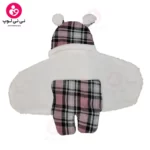 قنداق فرنگی پیچازی از برند momiland مدل باربری صورتی