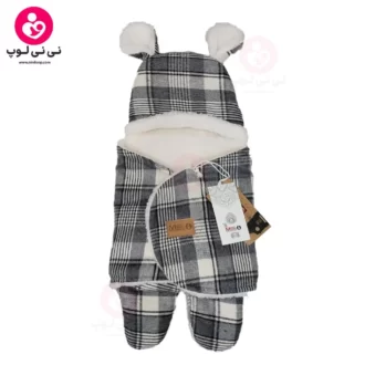 قنداق فرنگی پیچازی از برند momiland مدل باربری طوسی