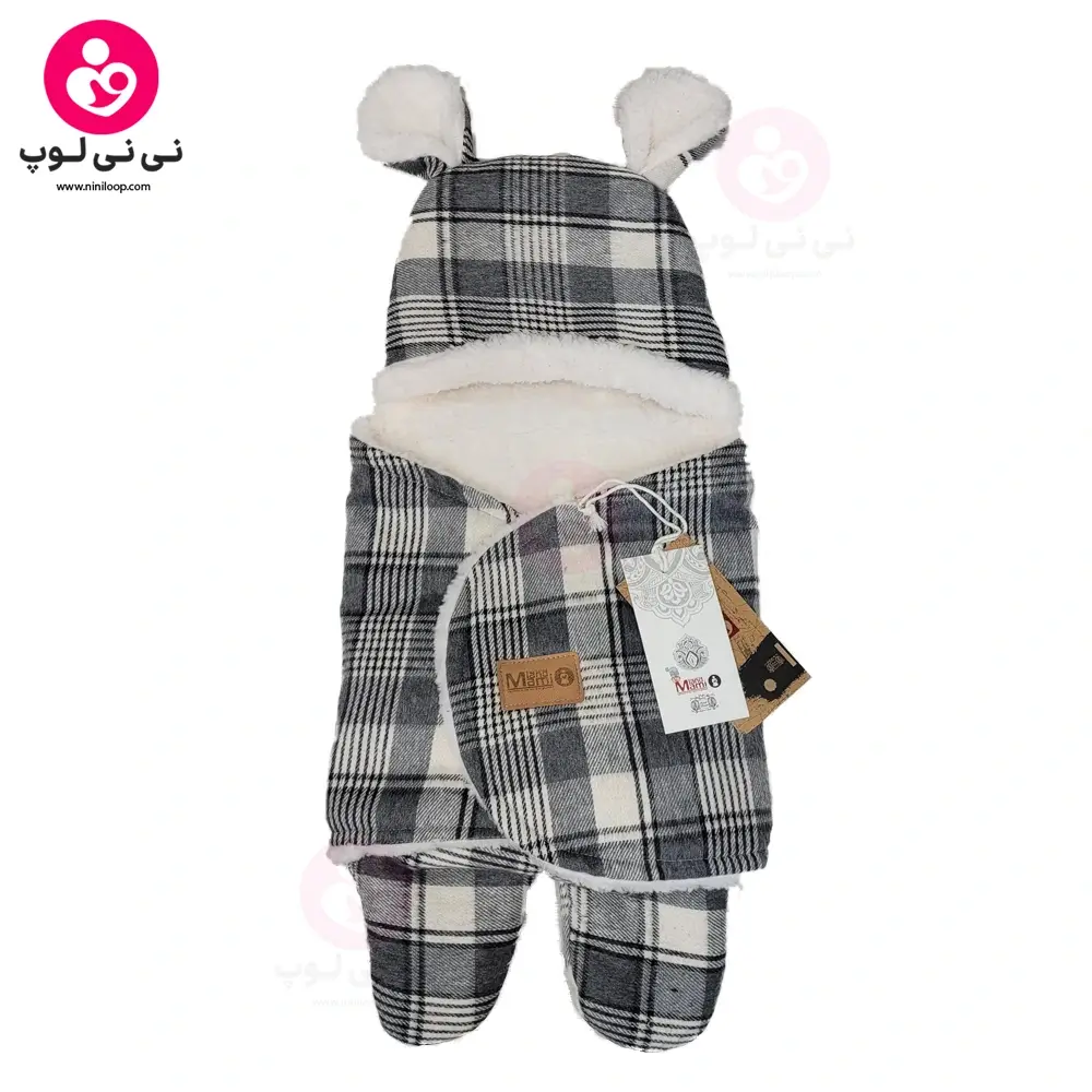 قنداق فرنگی پیچازی از برند momiland مدل باربری طوسی