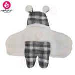 قنداق فرنگی پیچازی از برند momiland مدل باربری طوسی