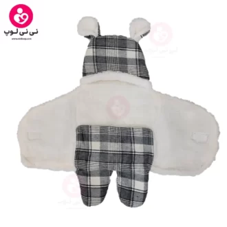 قنداق فرنگی پیچازی از برند momiland مدل باربری طوسی