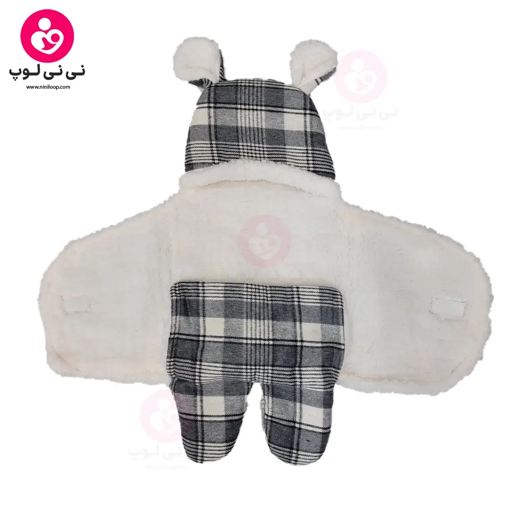 قنداق فرنگی پیچازی از برند momiland مدل باربری طوسی