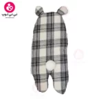 قنداق فرنگی پیچازی از برند momiland مدل باربری سفید مشکی