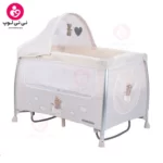تخت و پارک کودک کیکابو مدل Dreamy Bear 2 levels (دریمی بر) کرم