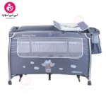 تخت و پارک کودک کیکابو مدل Dreamy Bear 2 levels (دریمی بر) سرمه ای