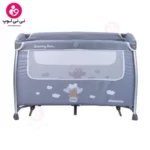 تخت و پارک کودک کیکابو مدل Dreamy Bear 2 levels (دریمی بر) سرمه ای
