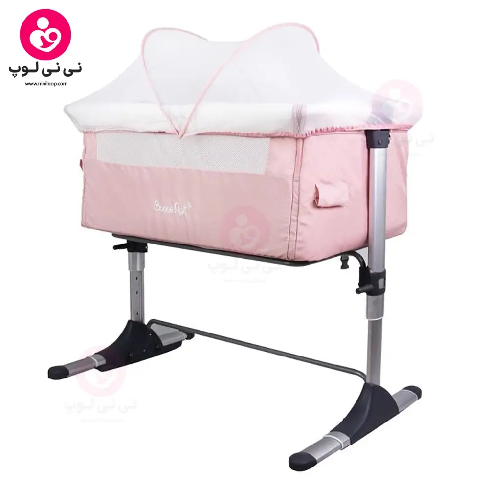 تخت کنار مادر کیکابو Kikka boo  مدل Bonne Nuit صورتی