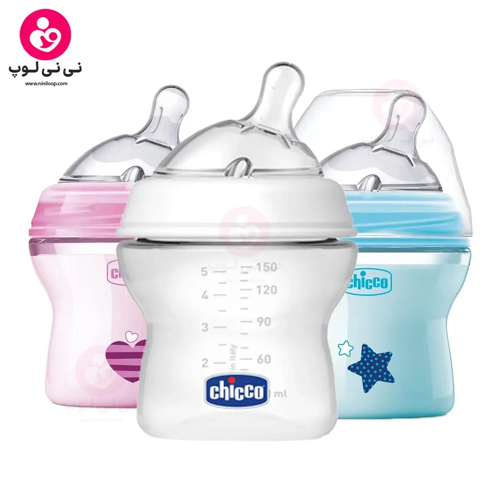 شیشه شیر نچرال 150 میل 0+ ماه چیکو Chicco