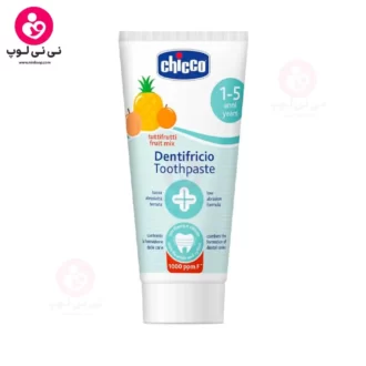 خمیر دندان چیکو chicco با طعم آناناس و هلو و پرتقال