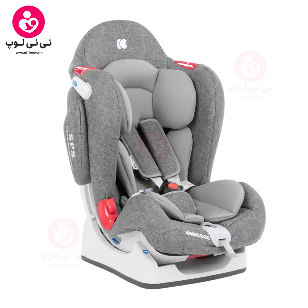 صندلی ماشین کودک کیکابو Kikkaboo مدل O'Right رنگ طوسی تیره
