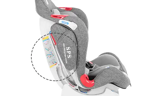 ویژگی صندلی ماشین کودک کیکابو Kikkaboo مدل O'Right رنگ طوسی تیره