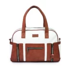 ساک لوازم نوزاد اوت evet مدل وینا رنگ قهوه‌ای سفید