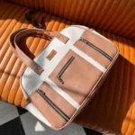 ساک لوازم نوزاد اوت evet مدل وینا رنگ قهوه‌ای سفید