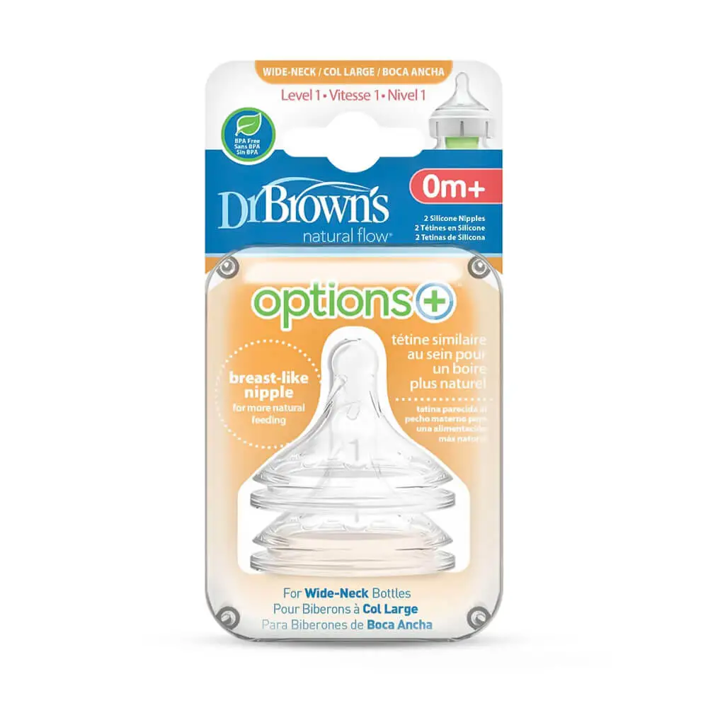 سر شیشه پهن +0 ماه آپشن پلاس دکتر براون Dr Browns