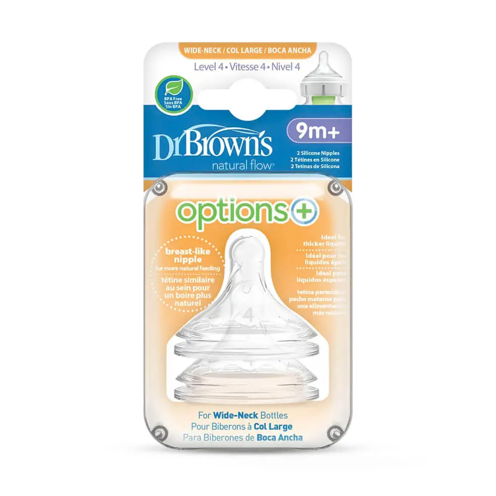 سر شیشه پهن +9 ماه آپشن پلاس دکتر براون Dr Browns