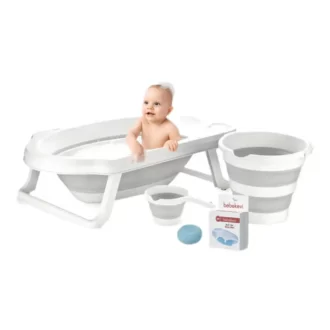 ست 5 تکه وان حمام کودک bebekevi طوسی