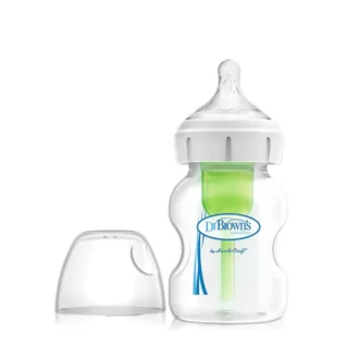 شیشه شیر طلقی 150 میل پهن آپشن پلاس دکتر براون Dr Browns