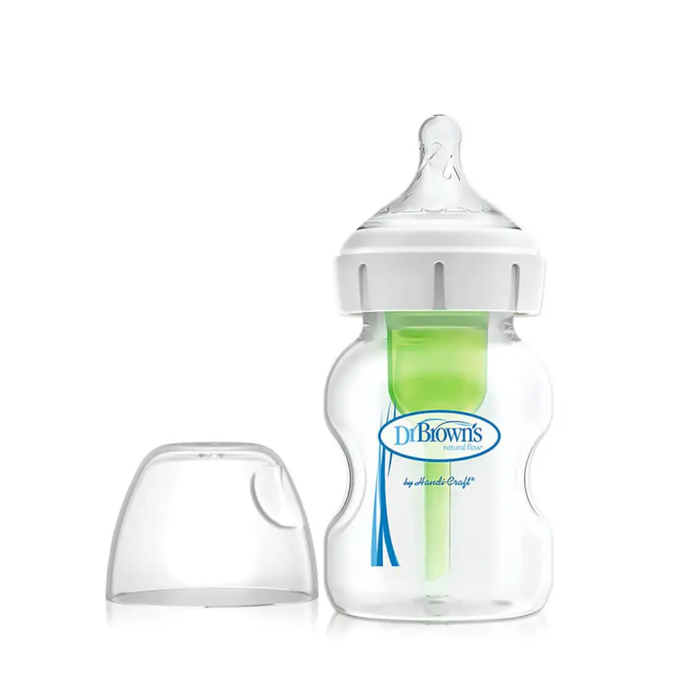 شیشه شیر طلقی 150 میل پهن آپشن پلاس دکتر براون Dr Browns