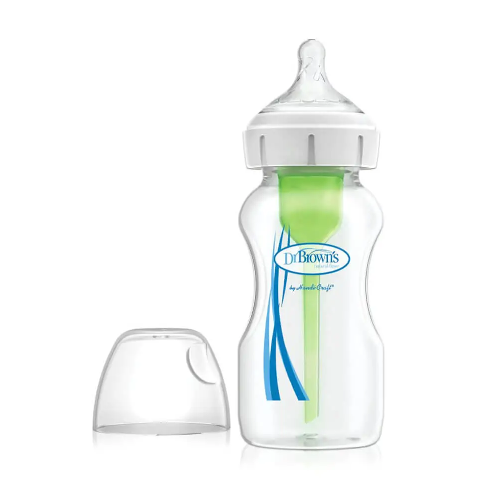 شیشه شیر طلقی 270 میل پهن آپشن پلاس دکتر براون Dr Browns