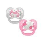 پستانک بادامی 0 تا 6 ماه شبرنگ دکتر براون Dr Browns بسته 2 عددی